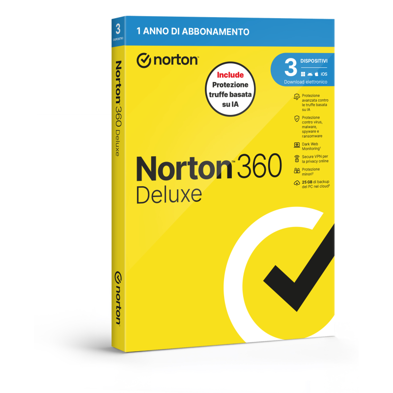 NORTON BOX 360 DELUXE 2026 -- 3 DISPOSITIVI…